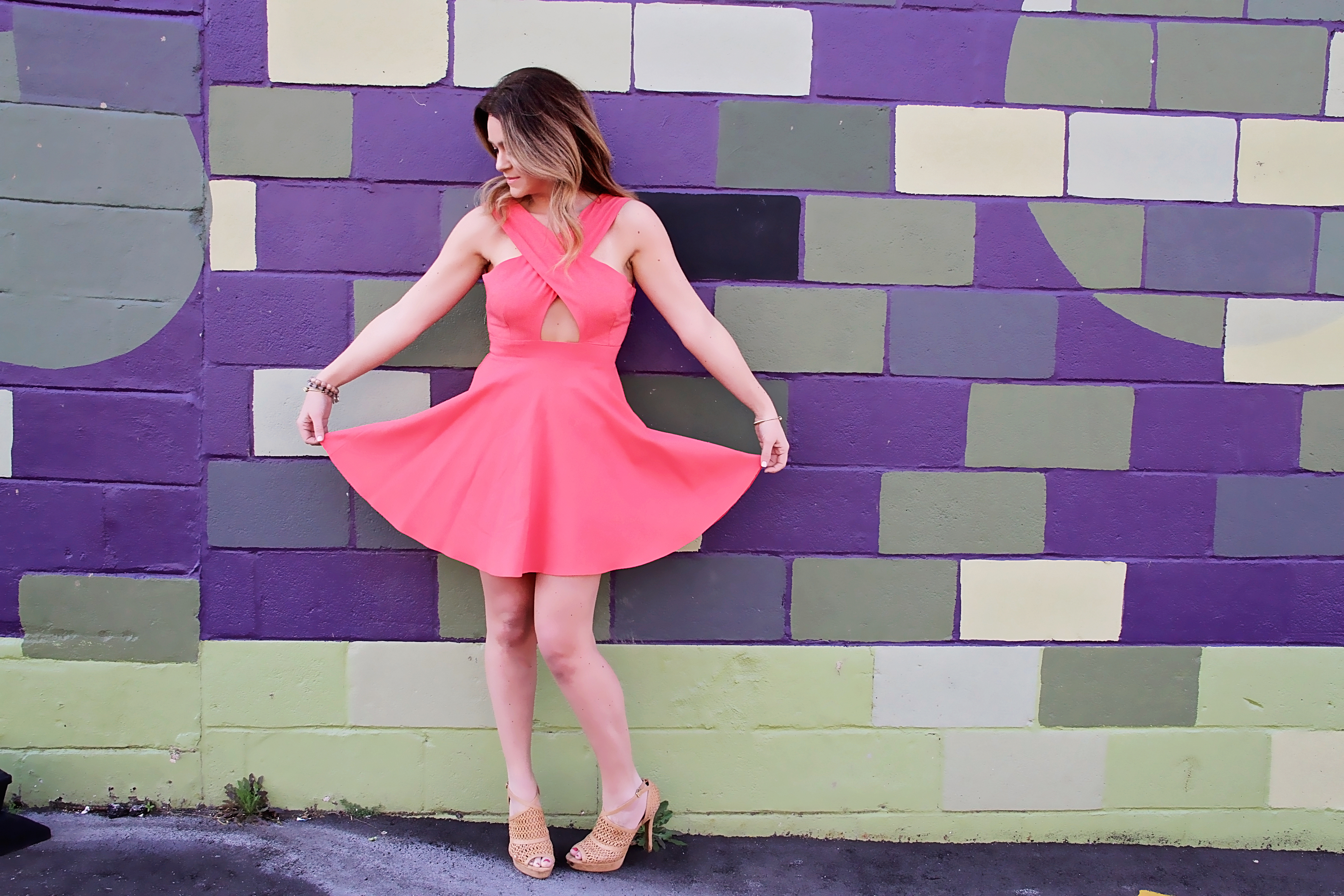 ex boyfriend blog post nashville coral dress